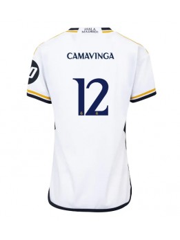 Real Madrid Eduardo Camavinga #12 Heimtrikot für Frauen 2023-24 Kurzarm